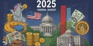 Illustration of the 2025 federal budget's impact on American economic sectors.