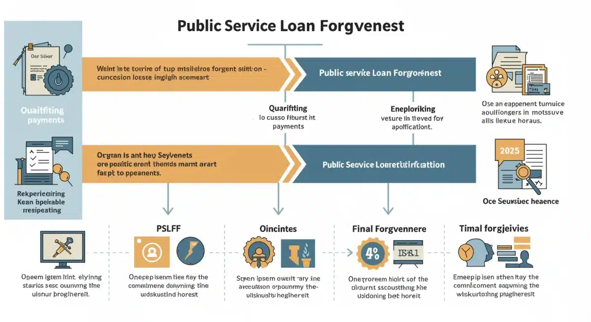 PSLF timeline infographic for 2025 showing key milestones.