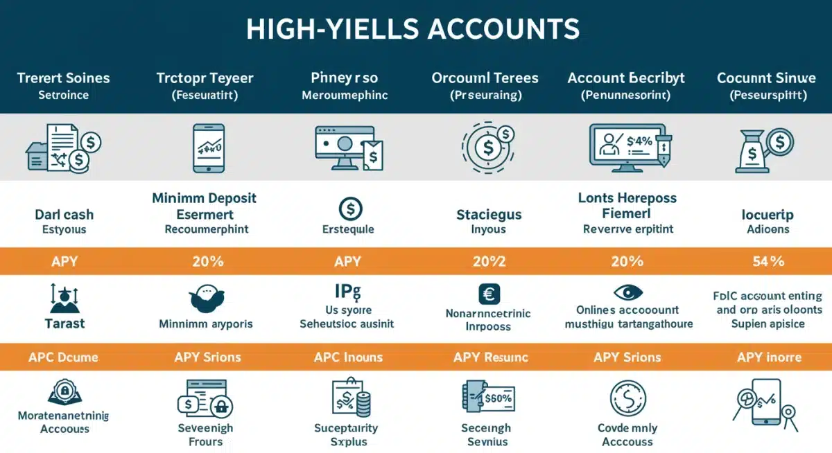 Infographic comparing high-yield savings account features