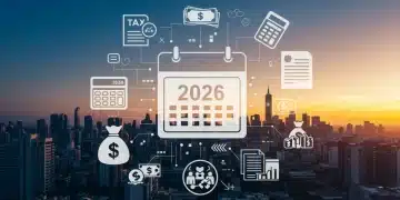 Illustration of 2026 calendar with tax icons, symbolizing upcoming tax law changes and financial planning.