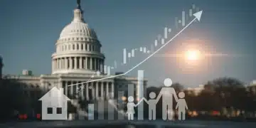 Chart showing 0.5% US GDP growth forecast for 2025 and its impact on American families.