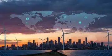 Future city powered by sustainable energy in 2026