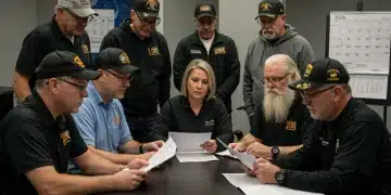 Veterans discussing VA disability benefits with a representative for 2026 claims