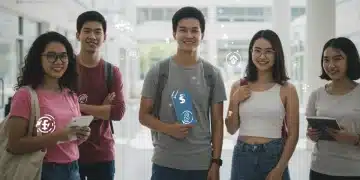 Students discussing new federal grants and loan forgiveness programs for 2026 education benefits.