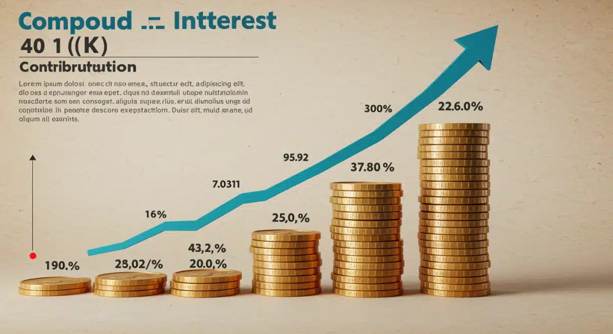 Infographic demonstrating the power of compound interest for retirement savings
