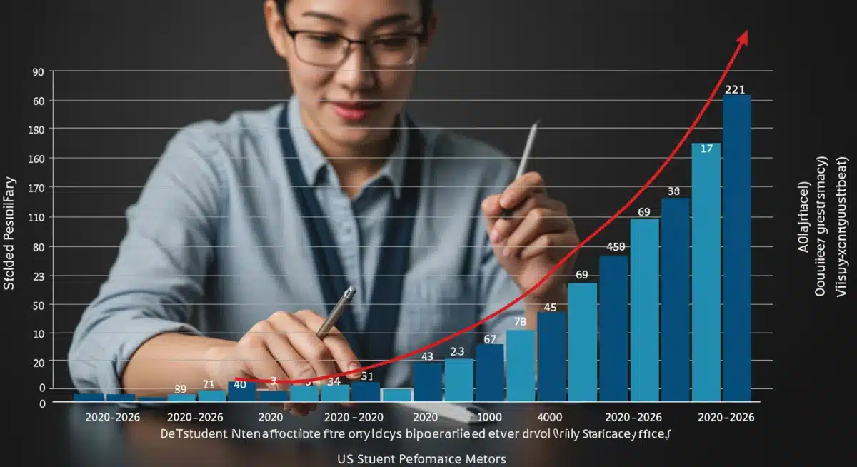Graph showing US student online performance trends 2020-2026