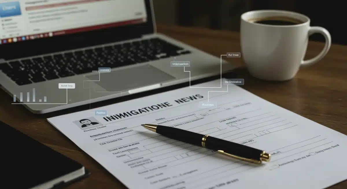 Close-up of visa application form and pen, symbolizing new immigration processing rules.