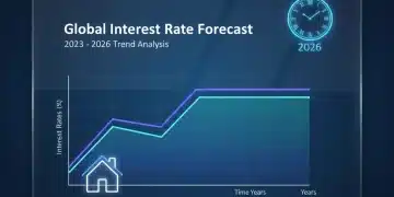 Graph illustrating 2026 interest rate outlook and potential mortgage impact.