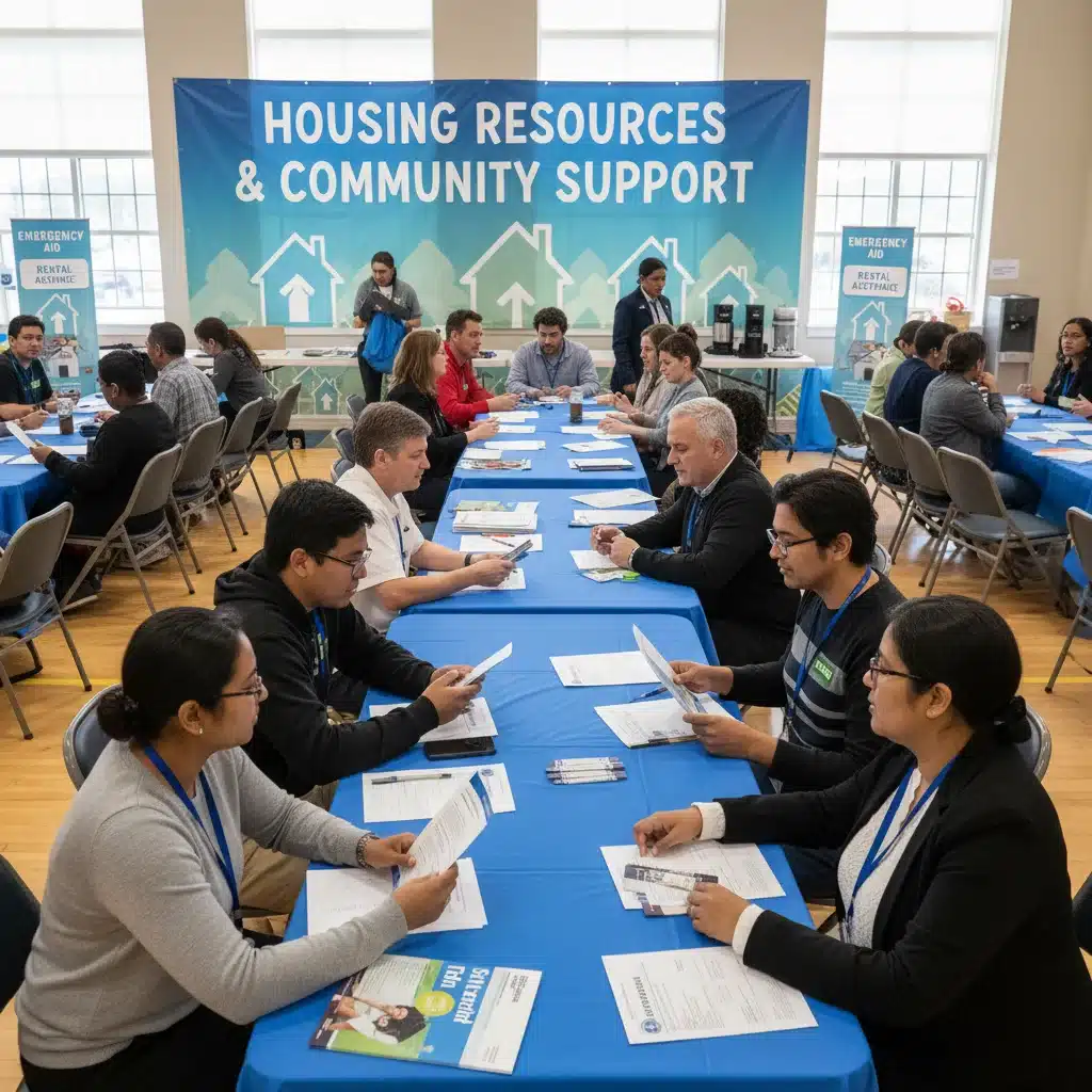 Community event offering resources and support for federal housing assistance applicants