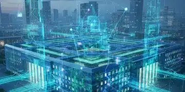 Futuristic Pentagon building with technological overlays representing defense modernization