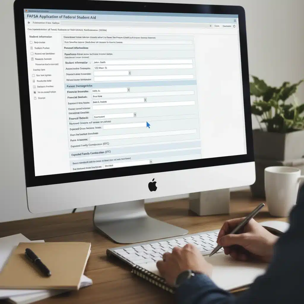 Completing the FAFSA form online for federal grants
