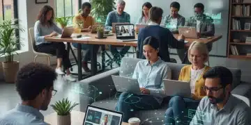 Diverse US professionals learning online in 2026, symbolizing future higher education.