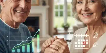 Senior couple smiling, symbolizing secure retirement with Social Security benefits.