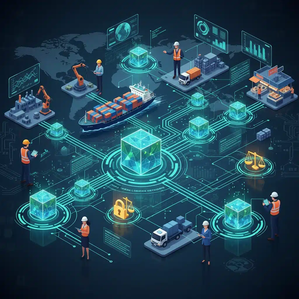 Blockchain's role in optimizing secure and transparent supply chain management.