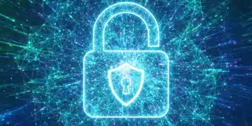 2026 National Cybersecurity Framework: 5 Steps to Compliance Digital lock icon with glowing network lines representing cybersecurity compliance