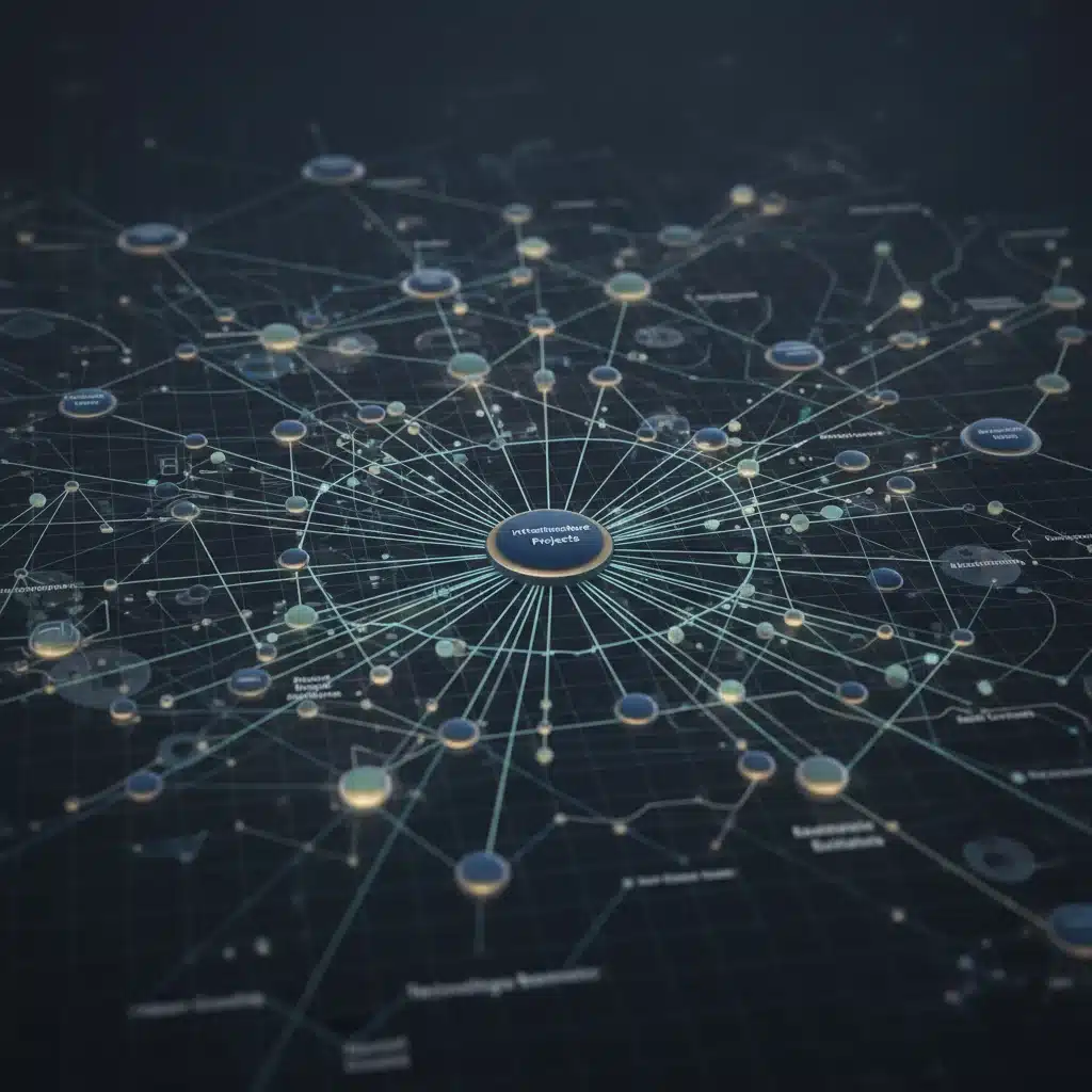 Abstract visual representation of interconnected economic pathways and financial flows, illustrating the ripple effect of government spending.