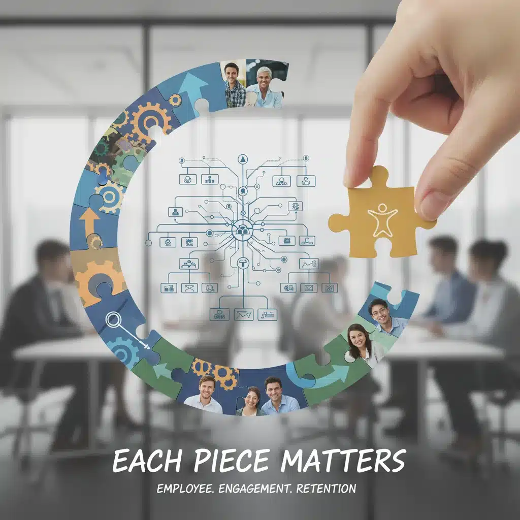 Puzzle piece symbolizing employee value and organizational fit for retention