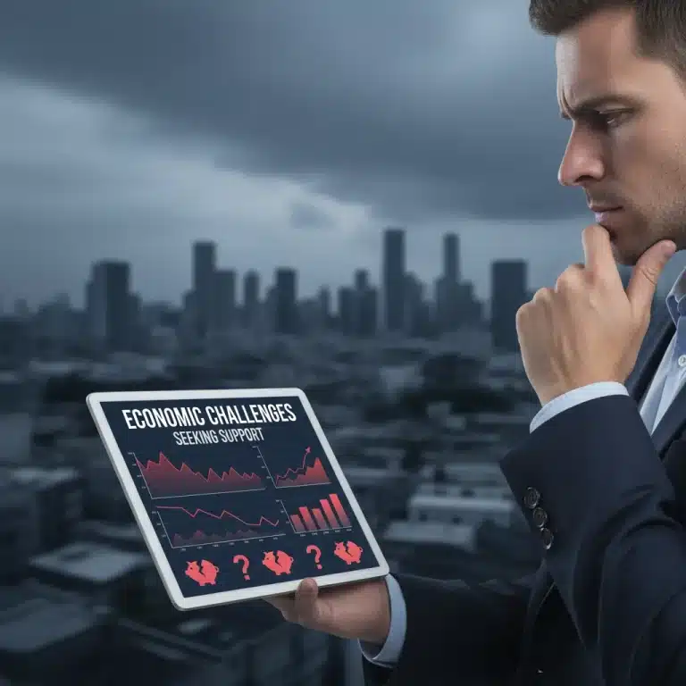 Person reviewing federal unemployment benefits information on a tablet