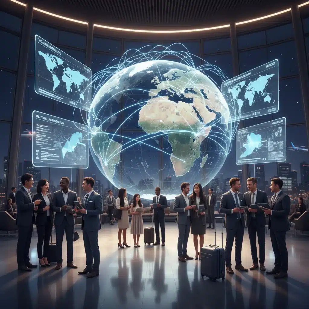 Global connections illustrating international immigration processes and discussions.