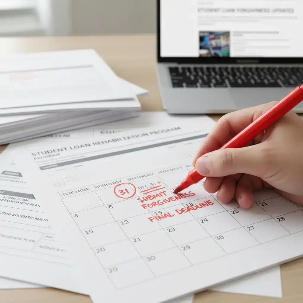 Important dates highlighted on a calendar for student loan forgiveness programs