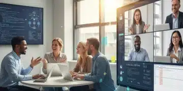 Mid-career professionals actively learning new skills in a modern, collaborative setting
