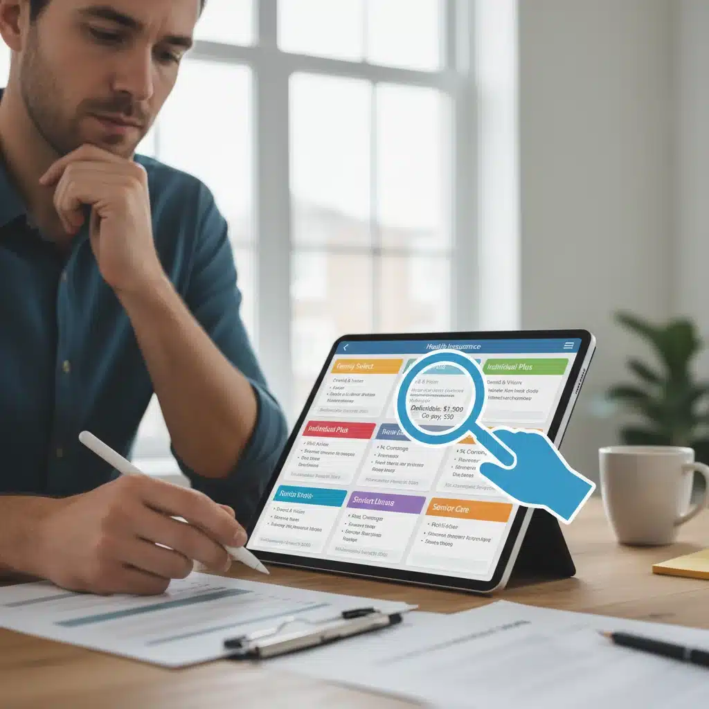 Individual reviewing Medicare Advantage plan details on a tablet
