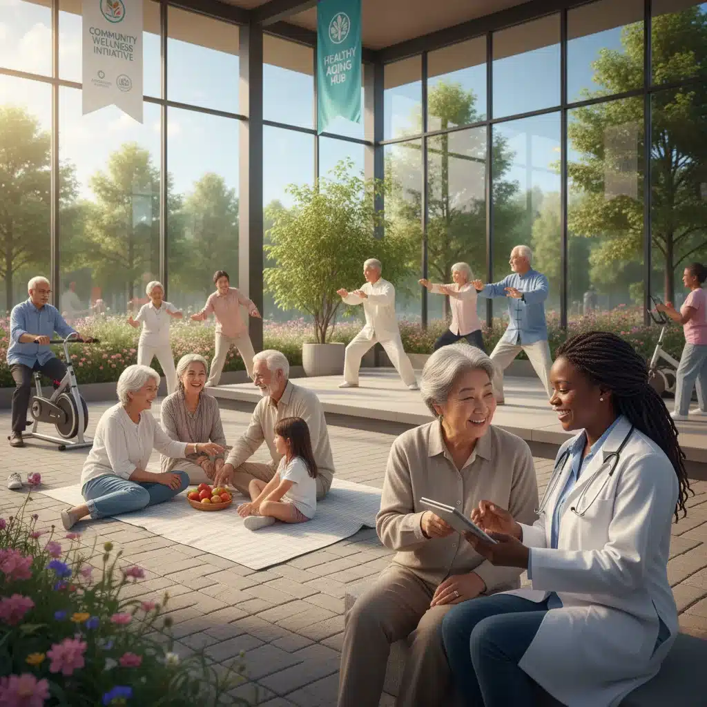Diverse seniors engaging in healthy activities, symbolizing proactive healthcare management and well-being.