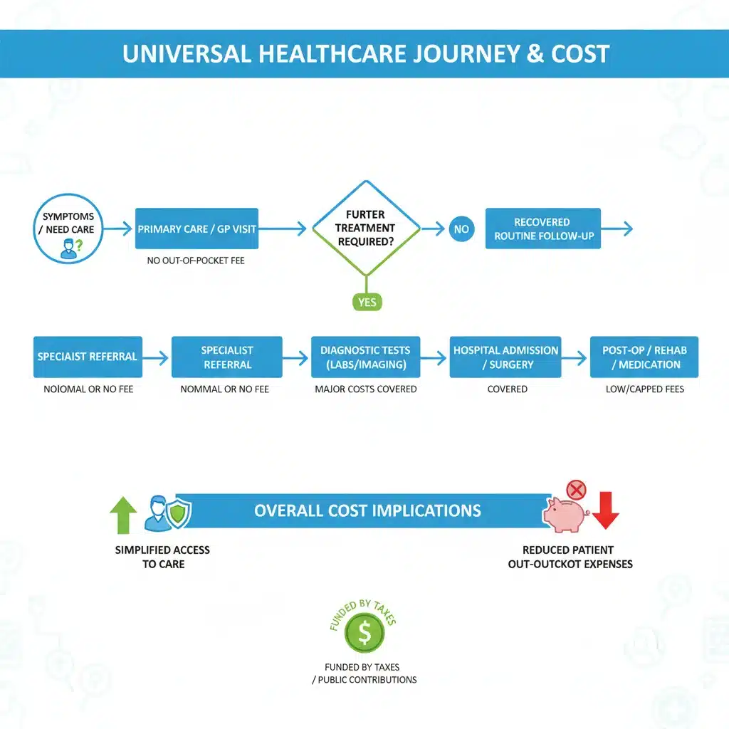 Patient journey and cost implications under a universal healthcare reform model.