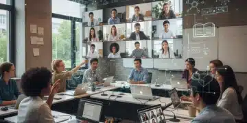 Students embracing digital learning at a modern US university campus in 2026