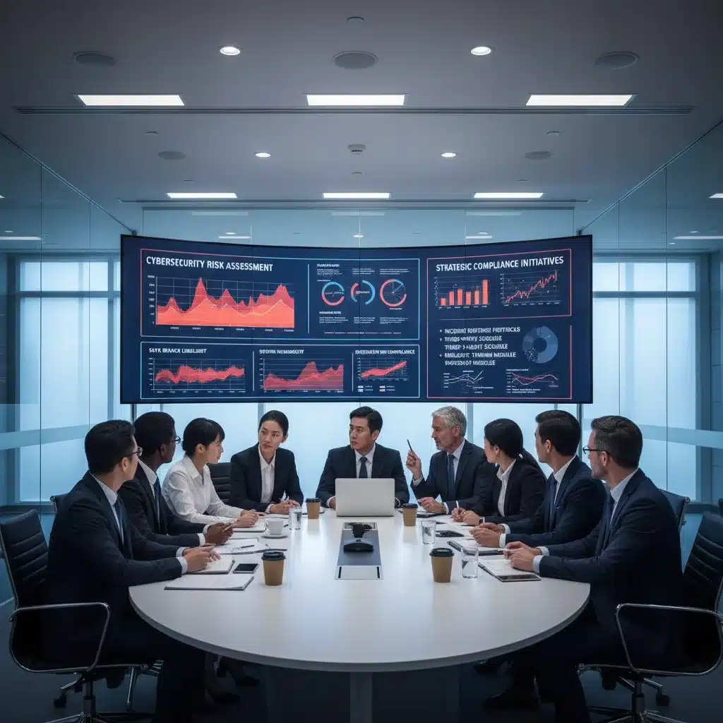 Business and IT teams collaborating on cybersecurity strategy